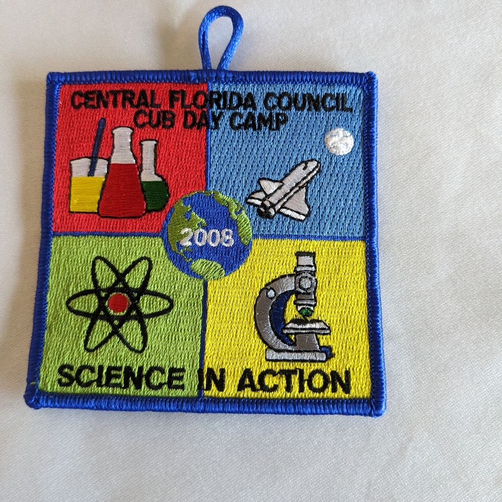 2008 Central Florida Cub Day Camp Science Scout Patch. Never used.